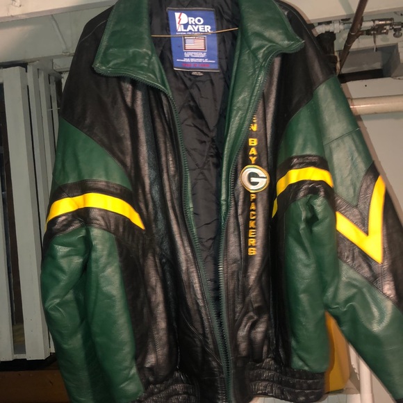 VTG 90’s Pro Player Packers Leather coat + BONUS! - Picture 3 of 5
